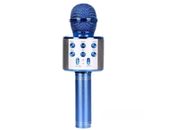 Micrófono de karaoke inalámbrico Bluetooth 5 en 1, estéreo y 4 efectos de voz Mdug (azul)
