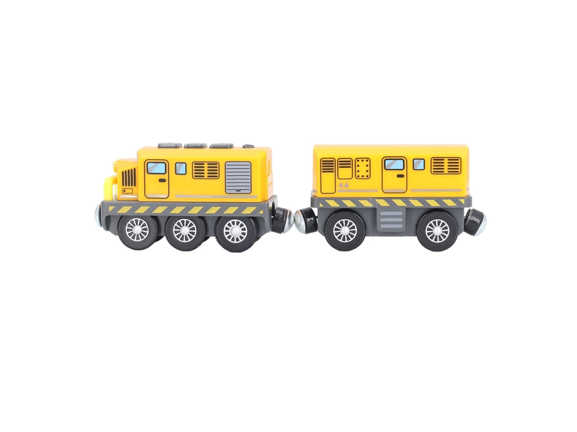 Rebe-trem Locomotorizado Com Baterias, Sons Potentes E Luzes, Brinquedo De Trem Motorizado Para Meninos E Meninas, Trem Amarelo