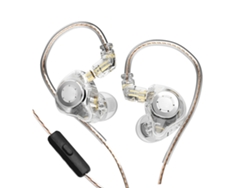 Auriculares intrauditivos Yhl Kz Edx Pro para monitorización de escenario con unidad dinámica magnética dual, graves potentes, cable desmontable y micrófono.
