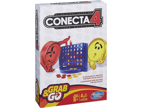 Juego Educativo HASBRO Conecta 4 Viaje (Edad Mínima: 6 Años - 4,13 x 15,88 x 25,4 cm)