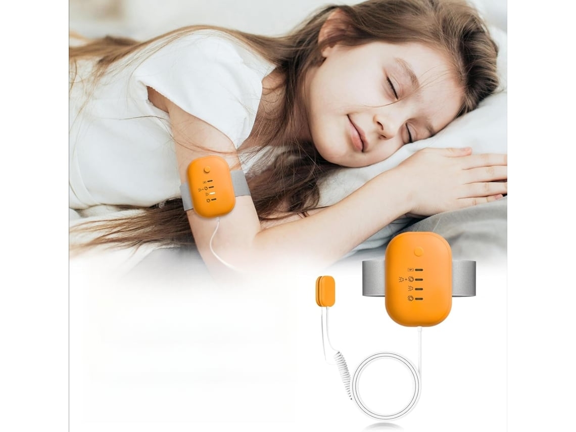 Alarma Enuresis Nocturna Magnética Inteligente Naranja, Para Niños Y Mayores
