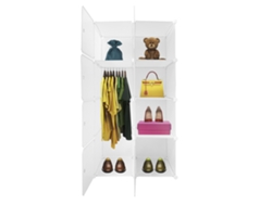 Perchero Cube Personalizable Boxed Simply Home Cubos Puertas Organización Del NYANA PVC Blanco (147x75x47)