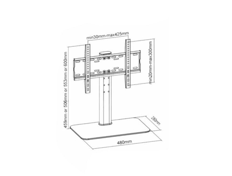 Soporte de TV ALPHA-ELETTRONICA SU3255/50 (Ajustable - 32'' a 55' - Hasta 40 kg)