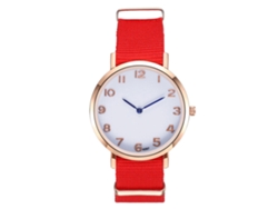 Reloj De Pulsera De Cuarzo Para Hombre Con Correa De Nailon, Estilo Sencillo E Informal (rojo)