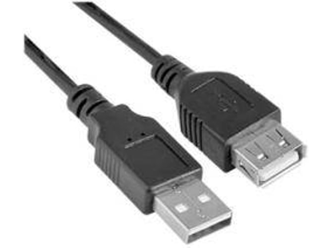 Cable USB NILOX USB A/USB A 1 m Macho/Hembra Negro