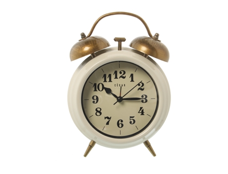 Reloj Sobremesa Con Alarma Blanco, Segundero Contínuo