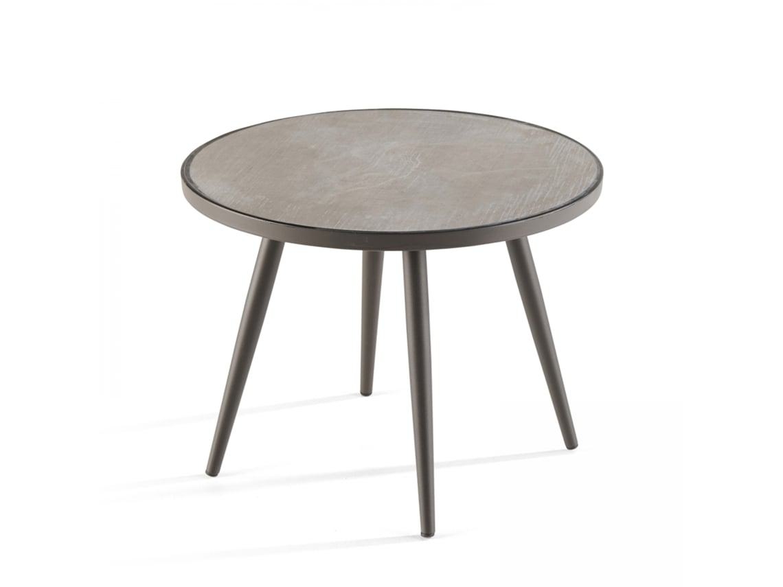 Mesa de centro redonda efecto hormigón Ø 45 cm