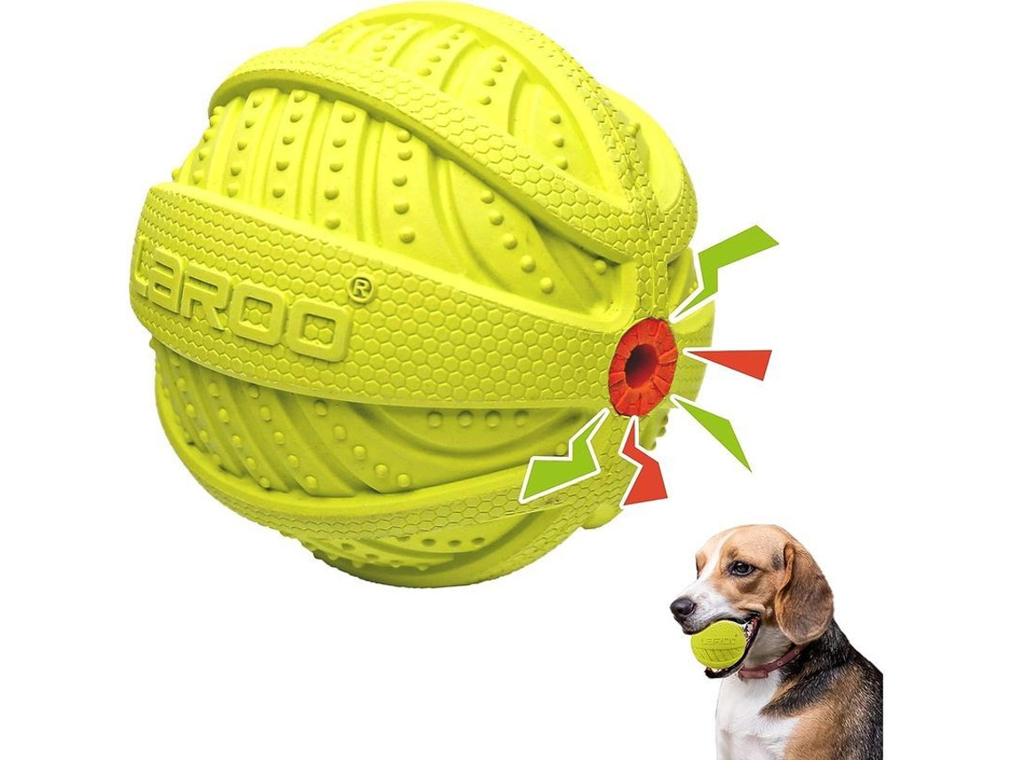 Pelota De Goma Para Perros, Flotante, Con Sonido, Resistente A Mordeduras, Para Perros Pequeños, Medianos Y Grandes (ø9cm, Verde)