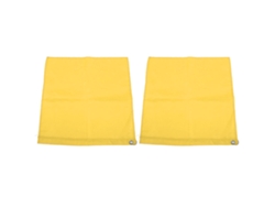 2 banderas para entrenamiento de caballos, resistentes al desgaste, portátiles, de nailon, ecuestres, amarillas.