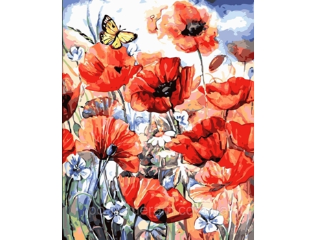 Conjunto DIY SLOWMOOSy Flores Hechas a Mano (996658 - Moldura de 40x50cm)