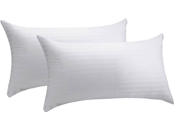 Pack de 2 Fundas PIKOLIN de Almohada PIKOLIN 100% Algodón Cutí Transpirable (90X35Cm) Blanco