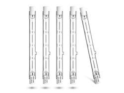 Rebe-bombilla Halógena R7s 300w 118mm Luz Blanca Cálida 2800k Para Alumbrado De Seguridad Paisajístico Pack De 5