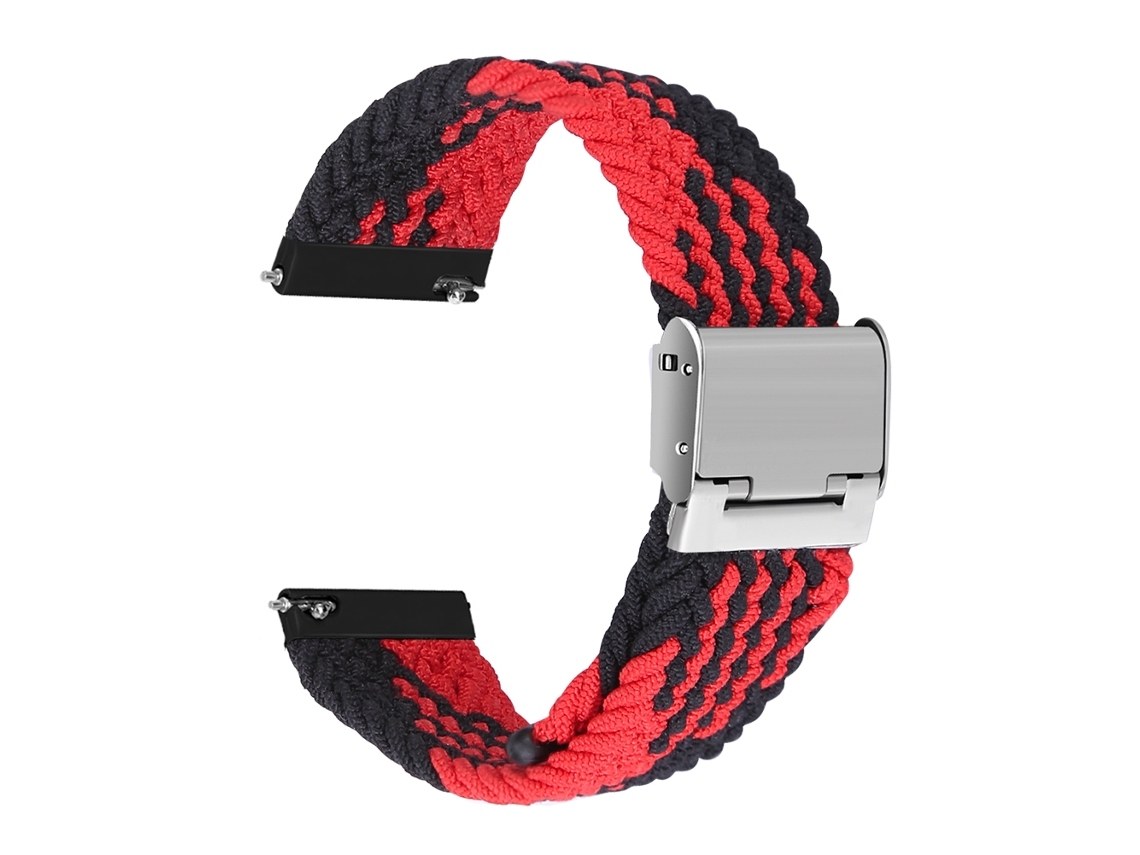 Correa Pulsera Trenzada Flexible para Samsung Galaxy Watch Bluetooth 45Mm Negro con Rojo