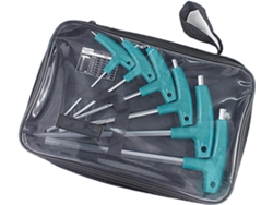 Juego de 6/9 llaves hexagonales de acero tipo T de 1,5 a 10 mm - Con bolsa de almacenamiento - Llave hexagonal