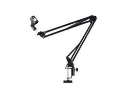 Soporte de micrófono profesional con brazo de tijera articulado flexible, soporte de mesa ajustable, Mdug