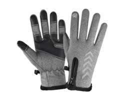 2026-guantes Térmicos Impermeables Y Resistentes Al Viento Para Ciclismo, Full Finger, Antideslizantes, Con Cremallera Flecha, Color Gris