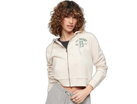 Sudadera corta con capucha y cremallera para mujer SUPERDRY Athletic Essential (XL)