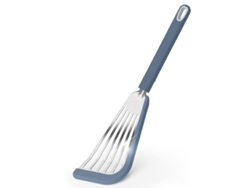 Descamador de pescado de silicona, utensilio de cocina ranurado, ideal para sartenes antiadherentes, perfecto para freír pescado, huevos y panqueques (azul)