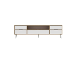 Mueble de TV Elina con espacio de almacenamiento, color blanco, Venprodin