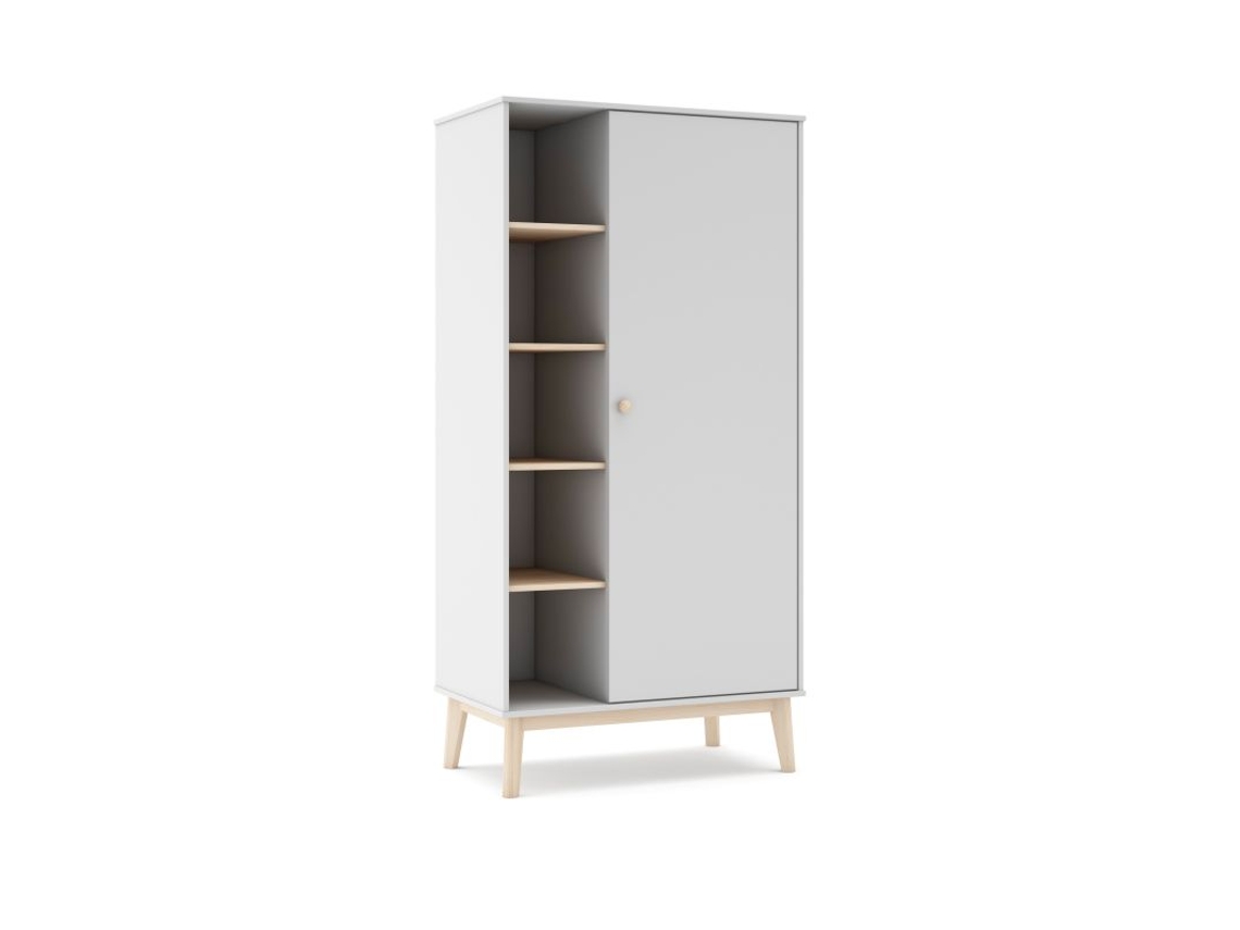 Armario Misty Breeze Roble Blanco Suave 90 X 181 X 52 Cm Duehome