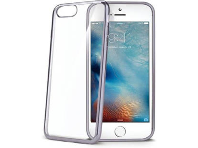 Funda iPhone 7 Plus CELLY Láser Plateado