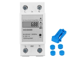 Medidor De Energía Inteligente Monofásico Wds688 Con Control Remoto Lcd 90~250 Vca 5~60 A