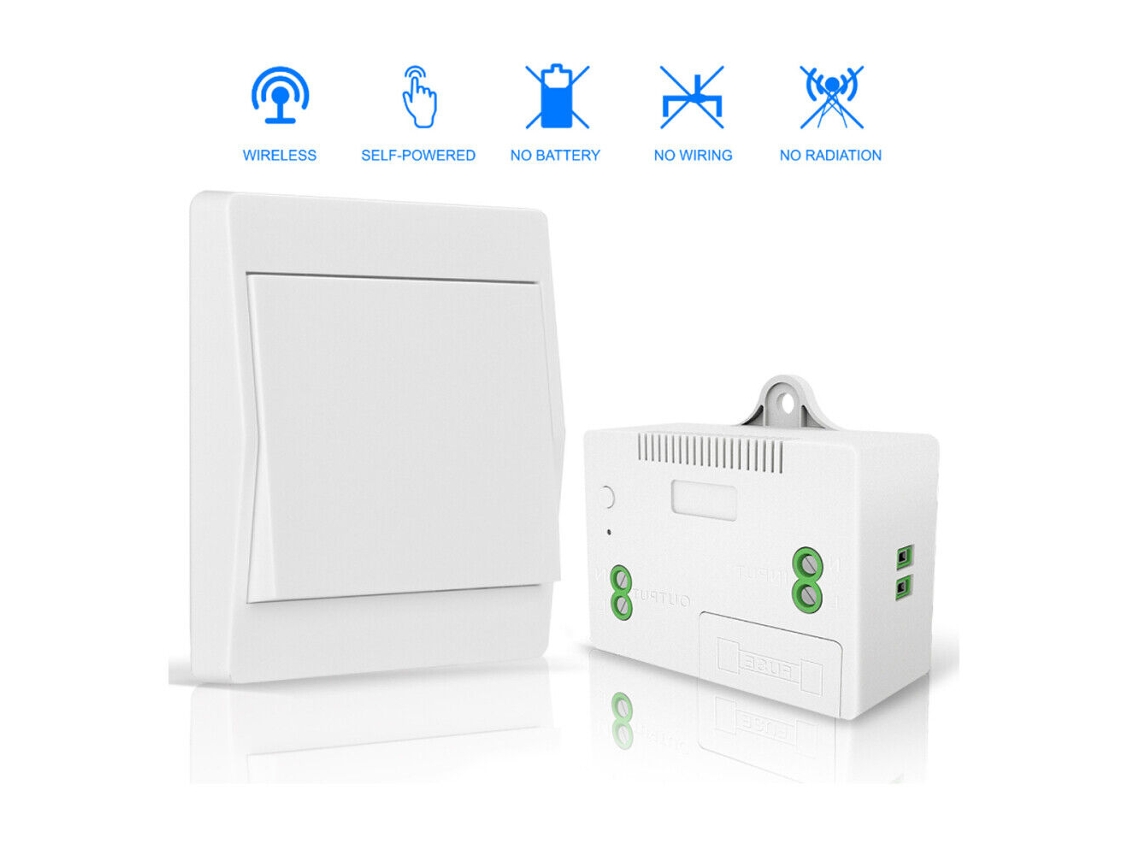 Interruptor inalámbrico autoalimentado: una solución versátil para una amplia gama de aplicaciones y un uso seguro e impermeable.