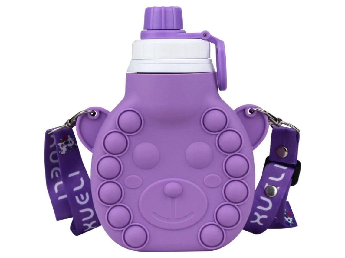 Hervidor de silicona plegable para niños, antigoteo, resistente al calor, 470 ml, ligero, ajustable, apto para microondas.