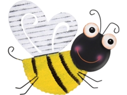 Decoración De Pared De Abeja De Estilo Rústico, Diseño Intrincado En Hierro Amarillo.