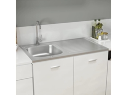 Fregadero con 1 Cuba Redonda Granito Blanco