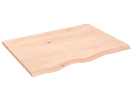 VIDAXL Encimera de baño madera maciza sin tratar 80x60x2 cm