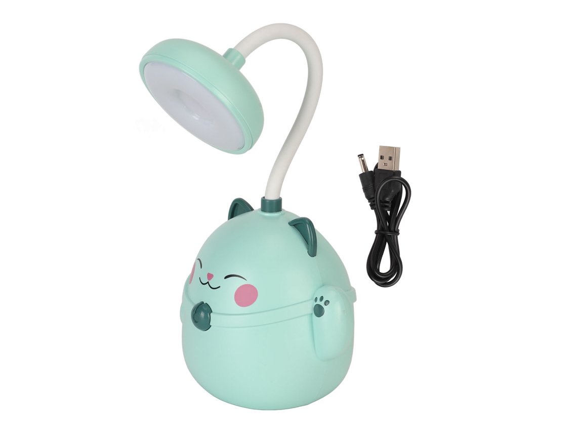 Lámpara De Escritorio Estilo Cute Portátil Plegable Luz Nocturna Led Usb Recargable Protectora De Ojos Lectura Verde