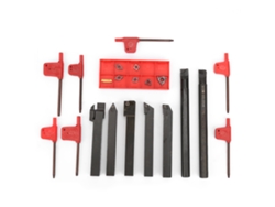 7 Piezas De Portaherramientas De Torneado De Acero Macizo De 12 Mm Con Llave Para Machos De Roscar Y Abrazaderas