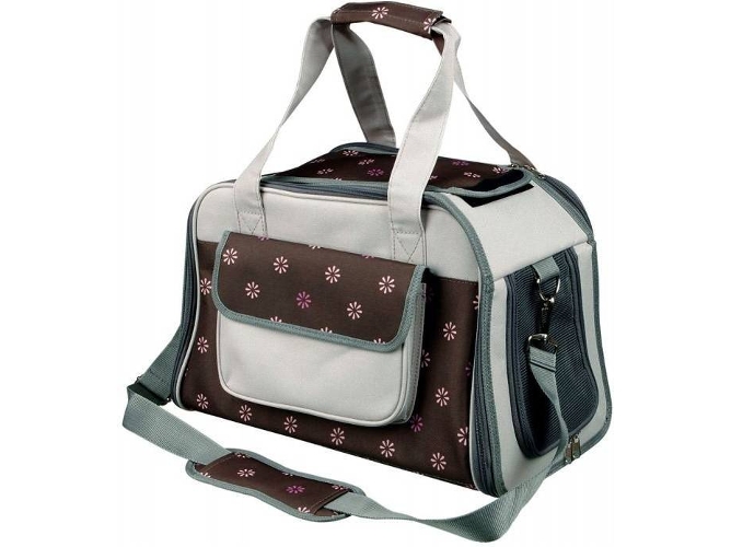Transportín para Perros TRIXIE Ajustable y con Bolsillos (Marrón - 25x27x42cm - Poliéster - Hasta: 7 Kg - S - Porte Pequeño)
