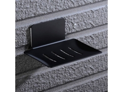 Jabonera Moderna Autoadhesiva De Acero Inoxidable Negro (sus304) Para Baño