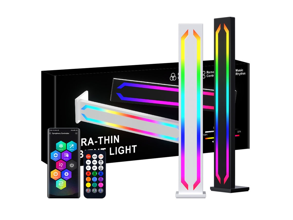 2026-luz Ambiental Led Bt Con Control De Sonido Y Ritmo, Luces Rgb Phantom, Control Remoto Y App Para Fiesta Y Noche