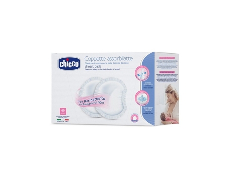 Discos de Lactancia CHICCO Absorbentes Antibacterianos (60 ud)