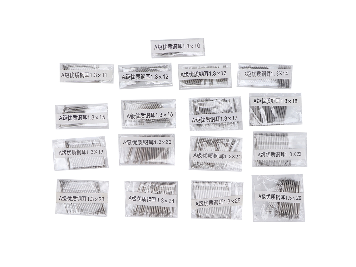 340 Piezas De Pasadores De Acero De 1,3 Mm (10-26 Mm) Con Herramienta Para Reparación De Relojes.