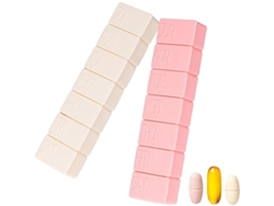 Organizador Semanal De Pastillas, Paquete De 2, Tamaño Extragrande Para 7 Días, Caja Diaria Para Aceite De Pescado, Calcio Y Vitaminas.