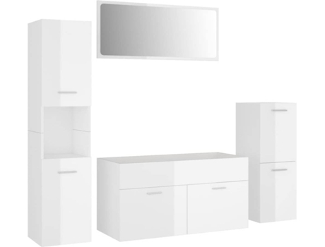 Conjunto de muebles de baño VIDAXL Blanco Madera contrachapada (90x38.5x46 cm)