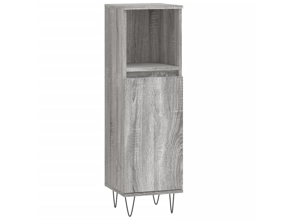 Maison Exclusive - Armario De Baño Madera Contrachapada Gris Sonoma 30x30x100 Cm