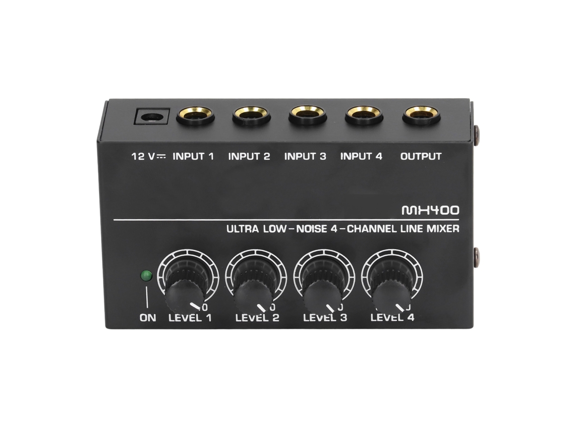 2026-mixer De 4 Canales Ultra Bajo Ruido Compacto Para Guitarras Bajo Teclados Metal Portátil
