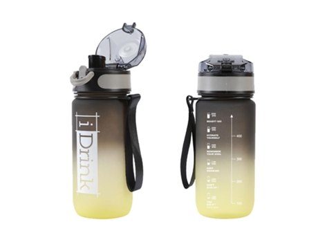 Botella en Tritan I DRINK 500ml Negro/Amarillo Id2129