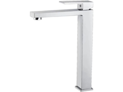 Grifo De Baño De Latón, Grifo Mezclador Cuadrado Alto Para Lavabo.