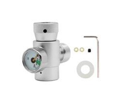 Adaptador De Recarga De Co2 Con Medidor Para Cilindro De Tanque Sodastream Silver