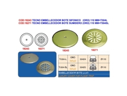 Tecno embellecedor bote sumidero (oro) 110 mm t504sl