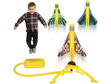 Lanzador de cohetes de aire de juguete para niños, juguetes de lanzamiento con 6 aviones acrobáticos, juguetes para niños de 6 a 8 años, divertido ...