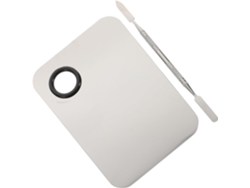 Palyte De Maquillaje En Acero Inoxidable Spatule Métallique, Plateau Mélange Pour Fond Teint Y