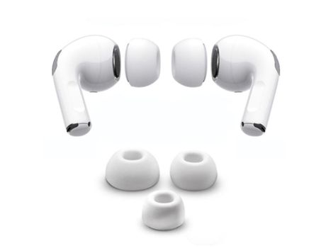 6 almohadillas de repuesto de silicona para auriculares Apple Airpods Pro, color blanco VENISYMLIS