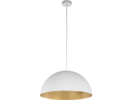 Lámpara De Suspensión Tuba En Fibra De Vidrio Oro Blanco 90X90X125 Cm EPIKASA